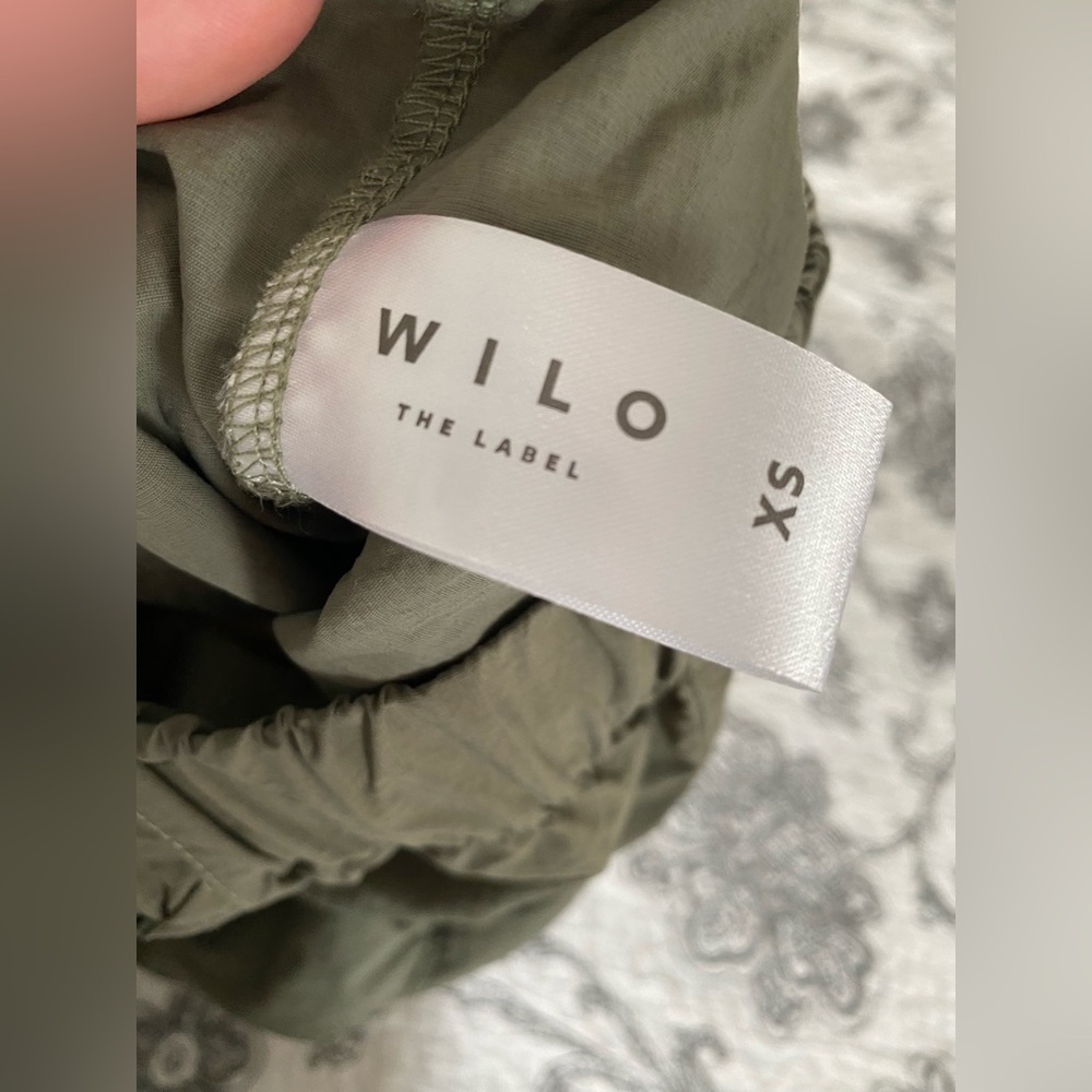 WILO the label NEW cargo parachute pants OLIVE XS - Picture 7 of 11